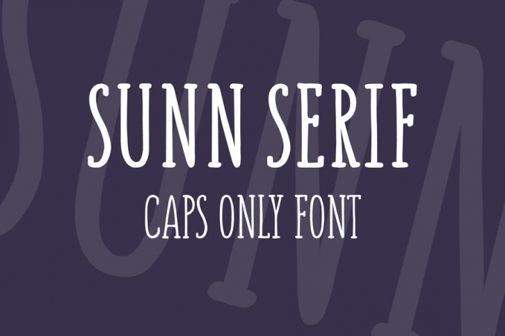 SUNN Serif Caps Only Font Font Download