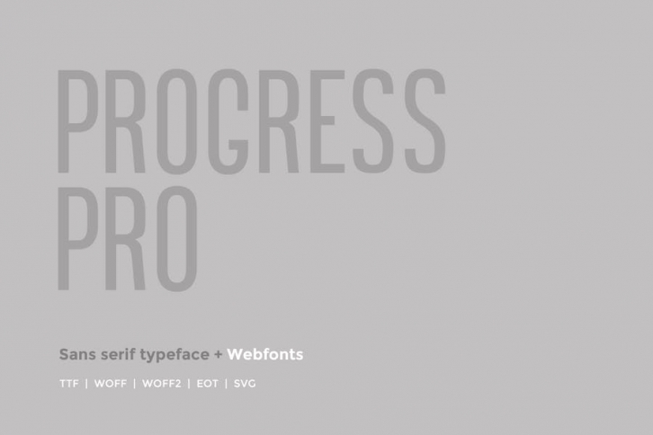 Progress pro - Modern Typeface + WebFont Font Download