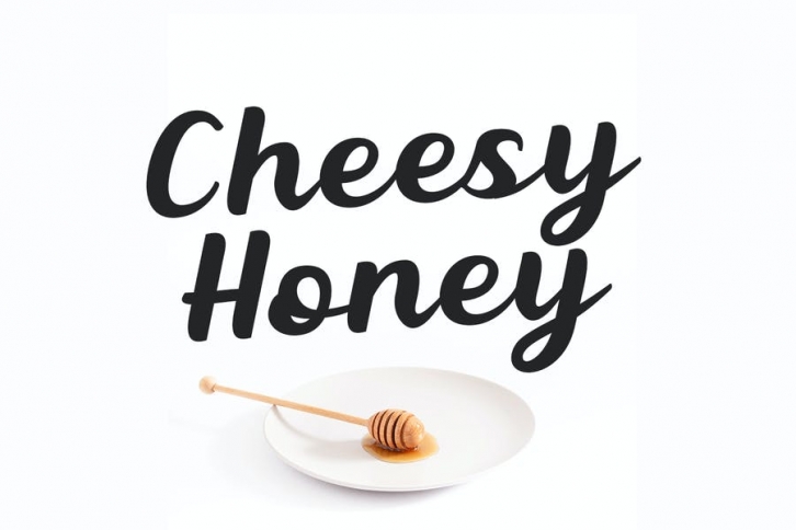 Cheesy Honey - Food Script Font Font Download