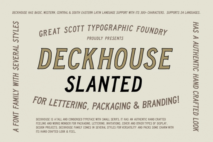 Deckhouse Slanted Font Download