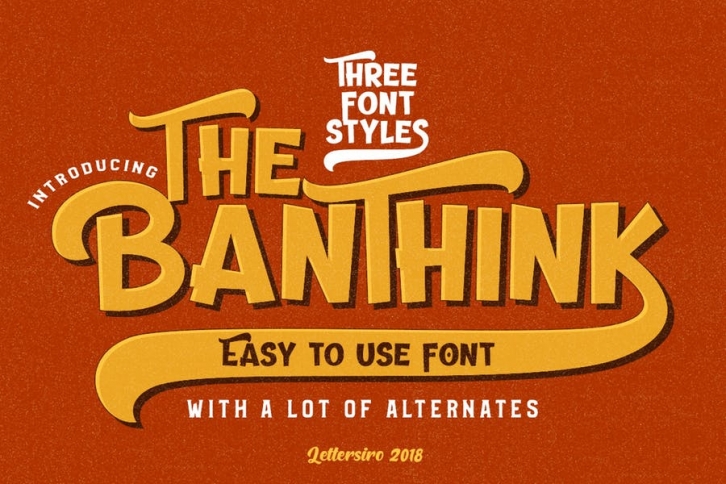 The Banthink - Retro Font Font Download