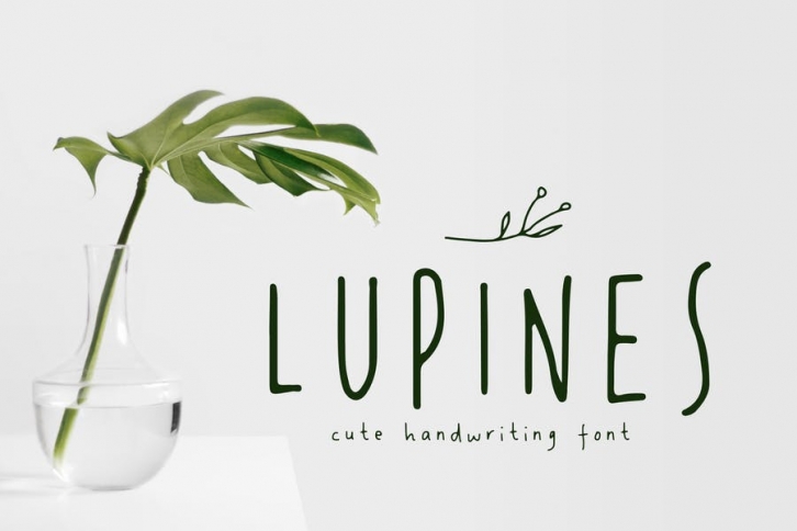 LUPINES - Cute Skinny Handwriting Font Font Download