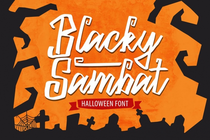 Blacky Sambat - Halloween Font Font Download