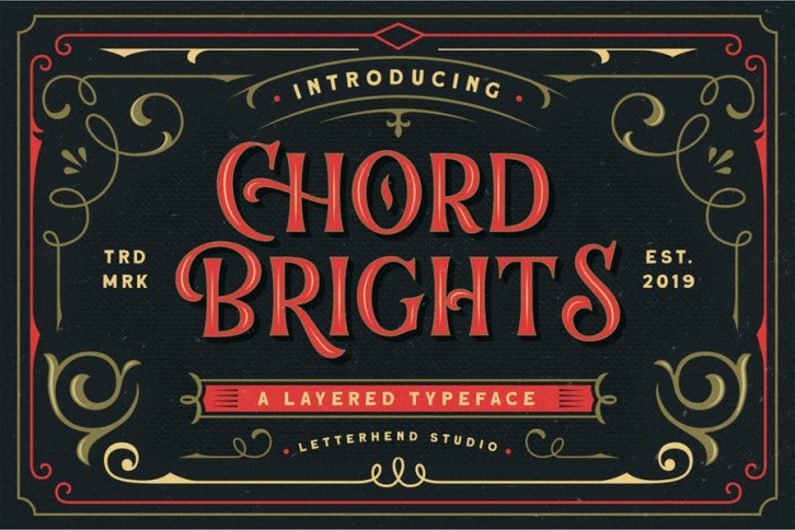 Chord Brights - A Layered Typeface Font Download