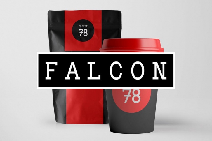 FALCON - Hybrid Slab-Serif / Mechanistic Typeface Font Download