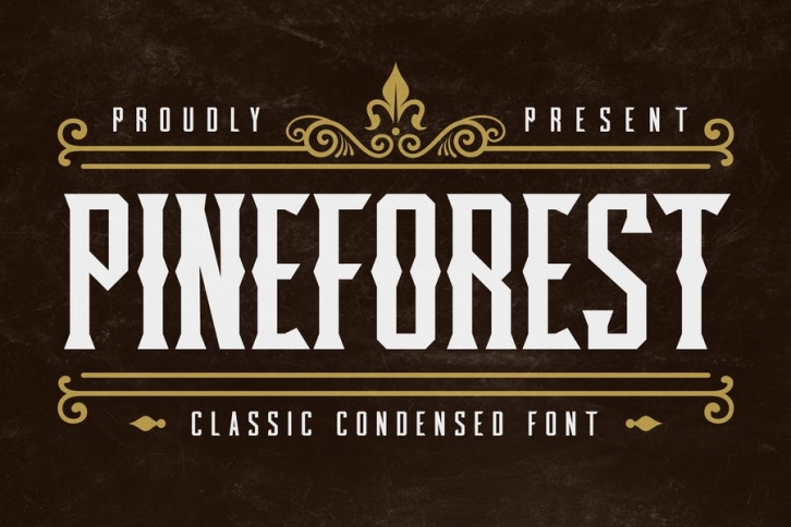 Pineforest - Classic Condensed Font Font Download