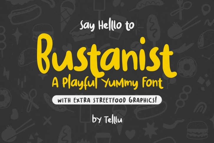 Bustanist - A Playful Yummy Font with Extra Font Download