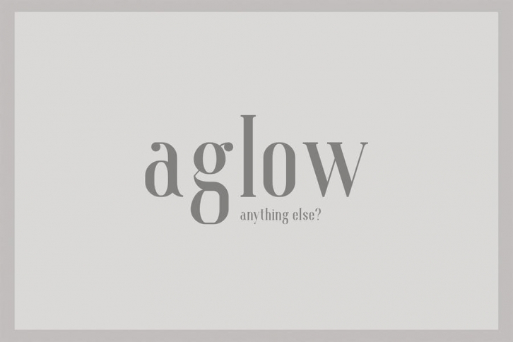 Aglow Serif Family Font Download