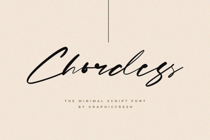 Chordess - The Minimal Script Font Font Download