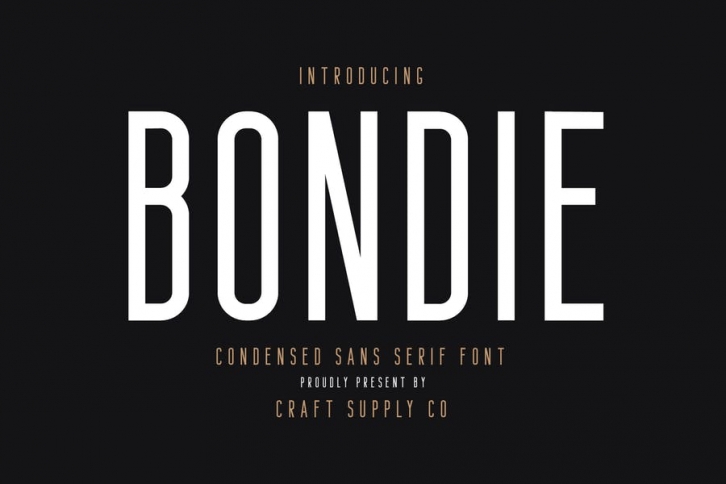Bondie - Condensed Sans Serif Font Font Download
