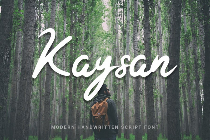 Kaysan - Modern Handwritten Script Font Font Download