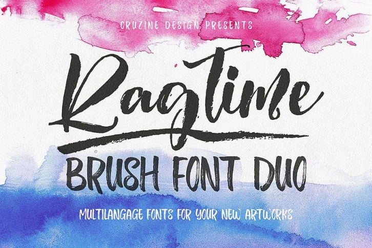 Ragtime - Brush Font Duo Font Download