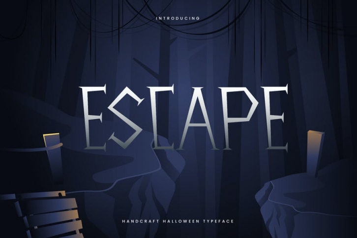 Escape - Hand Drawn Decorative Halloween Typeface Font Download