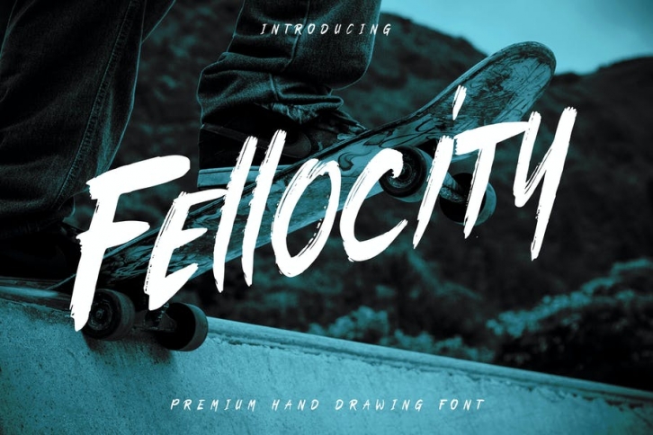 Fellocity - Urban Brush Font Font Download