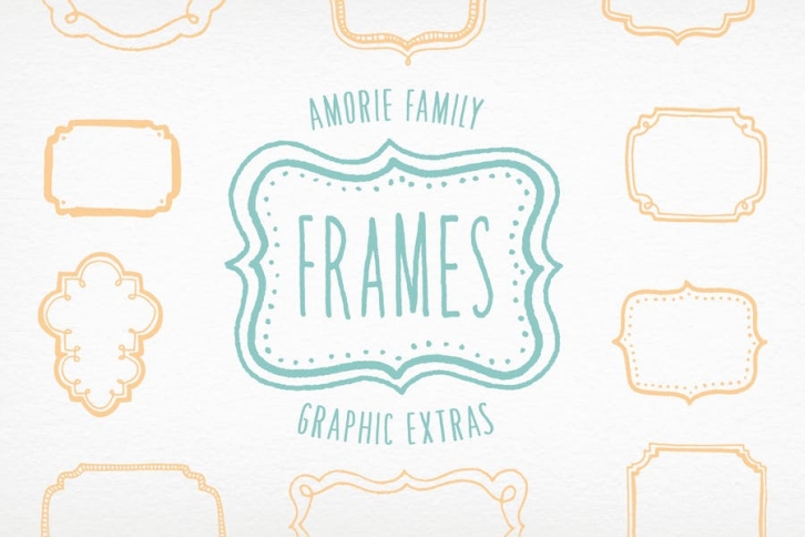 Amorie Font Extras - Frames Font Download