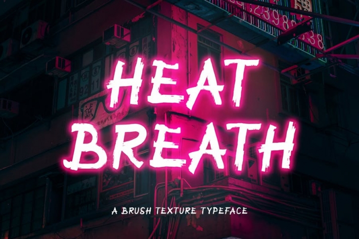 Heat Breath - Brush Texture Font Font Download