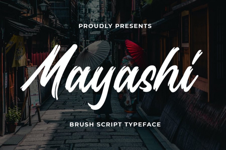 Mayashi - Brush Script Typeface Font Download