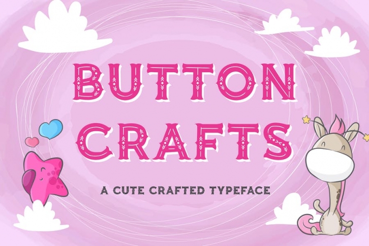 Button Crafts - Cute Crafted Typeface Font Download