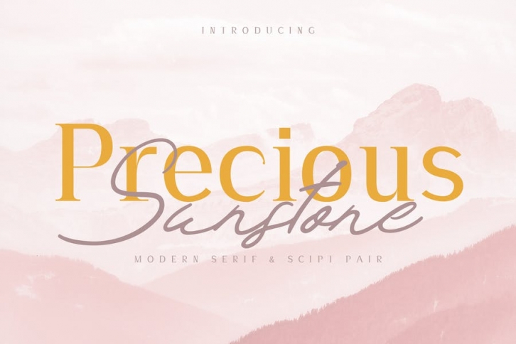 Precious & Sunstone Modern Font Duo Font Download