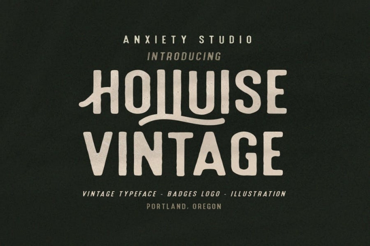 Holluise Vintage Typeface Font Download