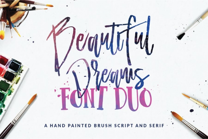 Beautiful Dreams - Font Duo Brush Font Font Download
