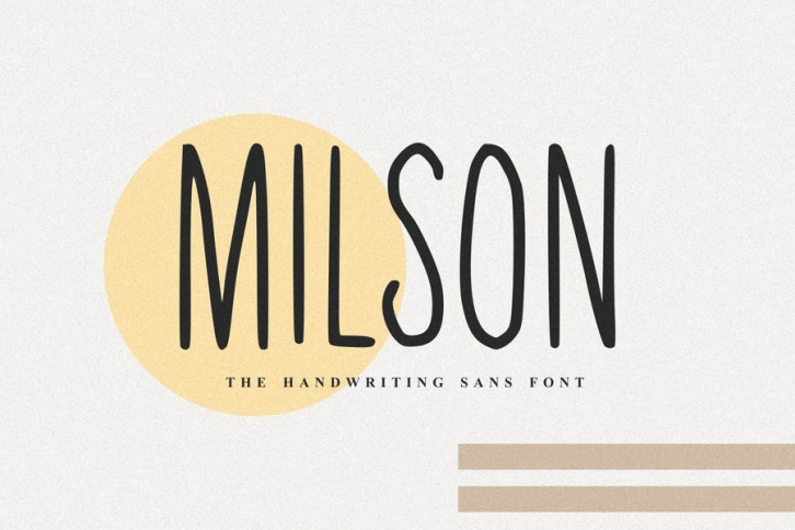 Milson - The Handwriting Sans Font Font Download