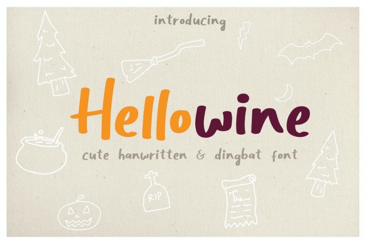 Hellowine - Cute Handwritten Font Font Download