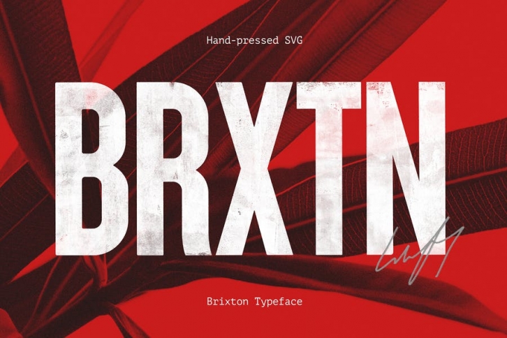 Brixton SVG - Handprinted Typefamily Font Download