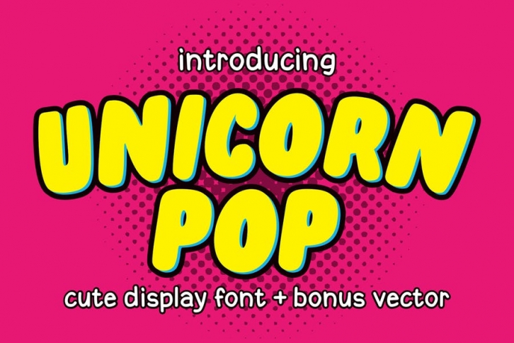 Unicorn Pop with Bonus Vector Font Download