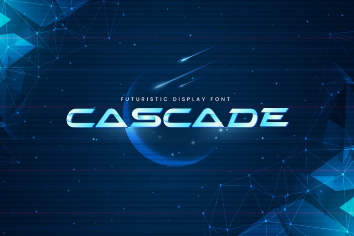 Cascade - Futuristic Display Typeface Font Download