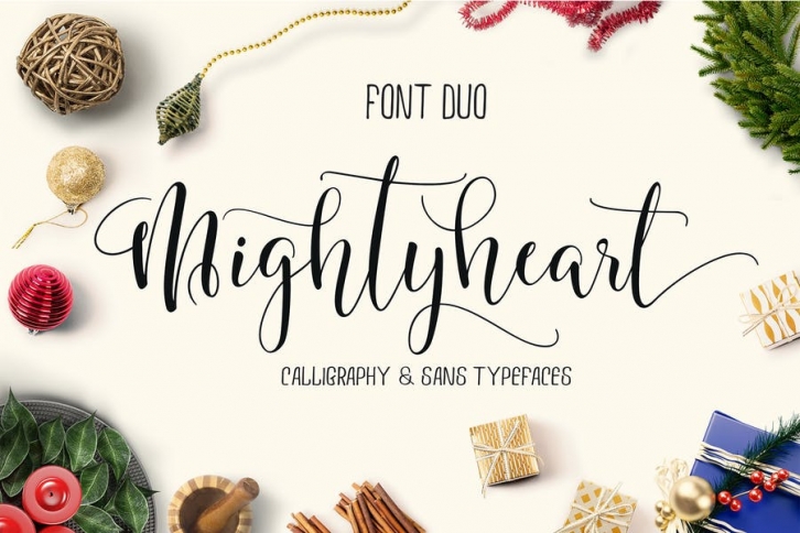 mighty heart - font duo Font Download