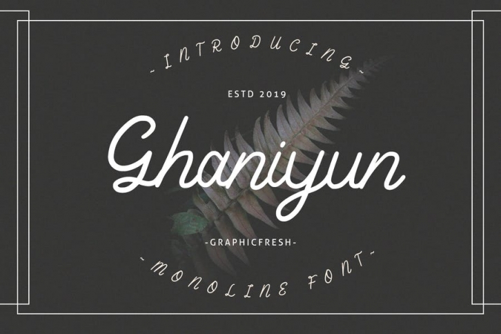 Ghaniyun Monoline Font Font Download