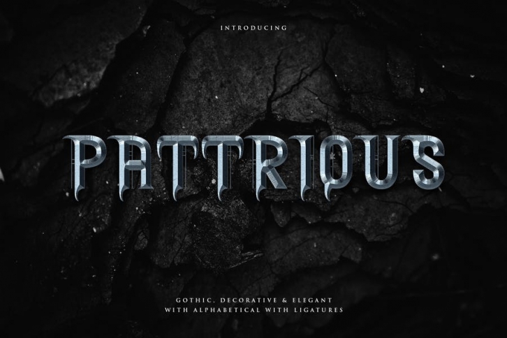 Pattrious - Elegant Gothic Display Typeface Font Download