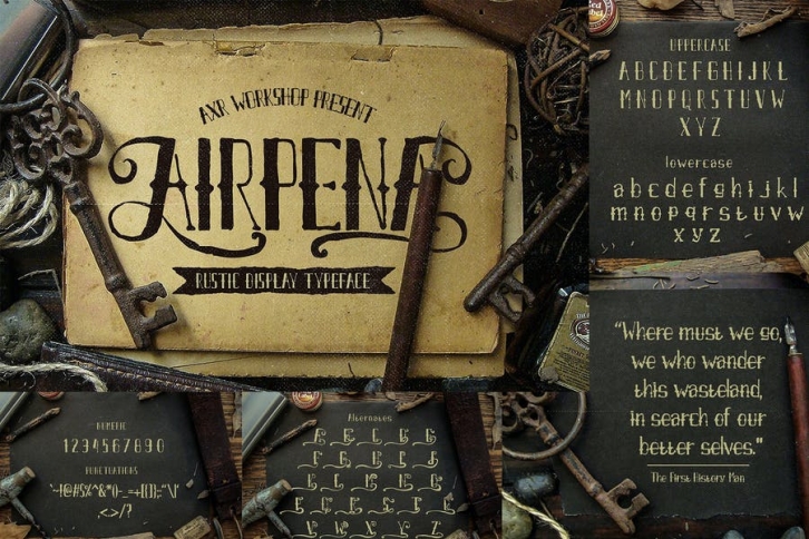 Airpena Rustic Display Font Font Download