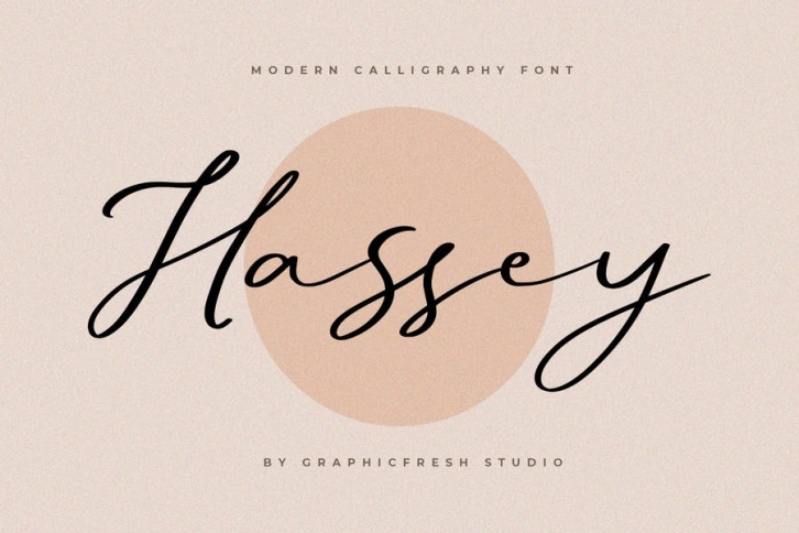 Hassey - A Modern Calligraphy Font Font Download