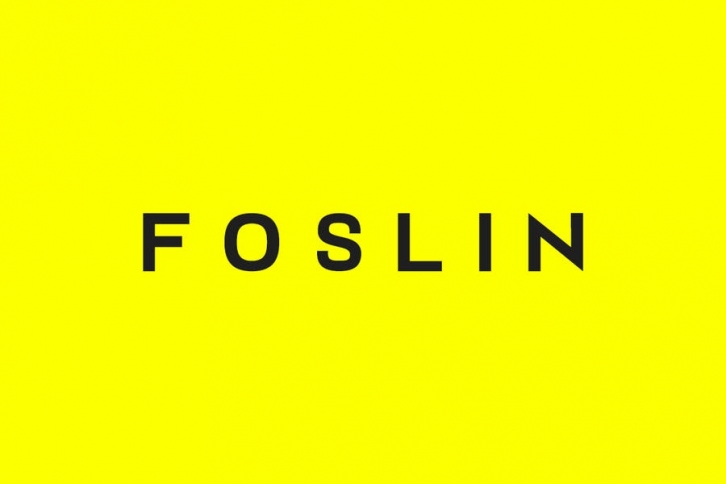FOSLIN - Minimal Sans-Serif / Display Typeface Font Download