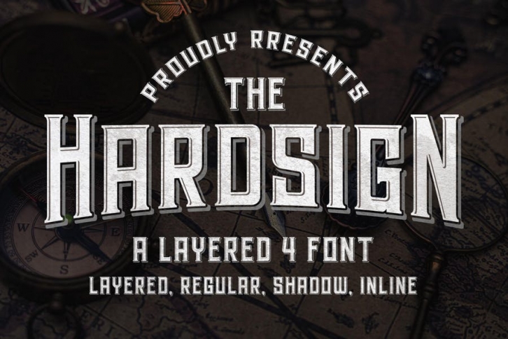 Hardsign - Layered Font Font Download