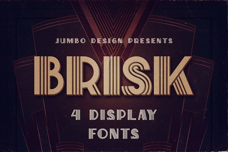 Brisk - ArtDeco Display Font Font Download