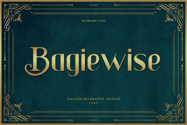 Bagiewise - Luxury Art Deco Typeface Font Download