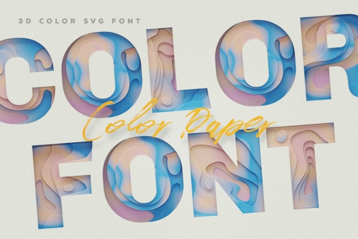 Color Paper Color Fonts Font Download