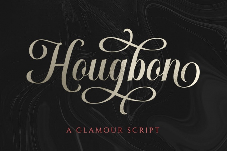 Hougbon - A Glamour Script Font Download