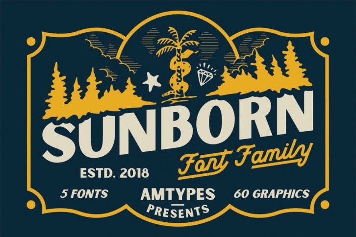 Sunborn Font Family Font Download
