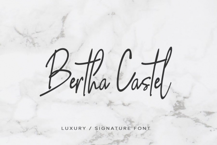 Bertha Castel - Handmade Luxury / Signature Font Font Download