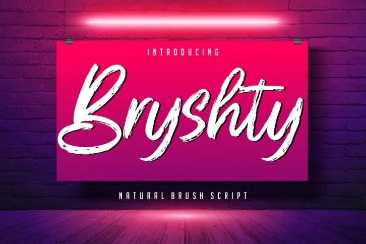 Bryshty Natural Brush Script Font Download