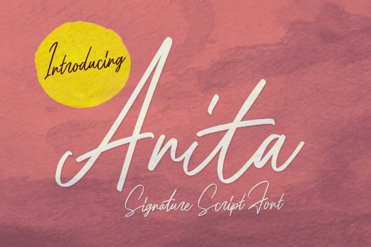 Anita - Script Font Font Download