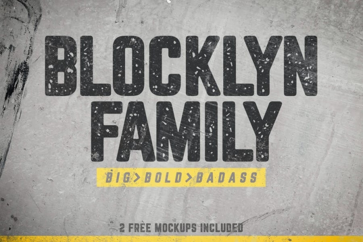 Blocklyn Font Family + Mockups Font Download