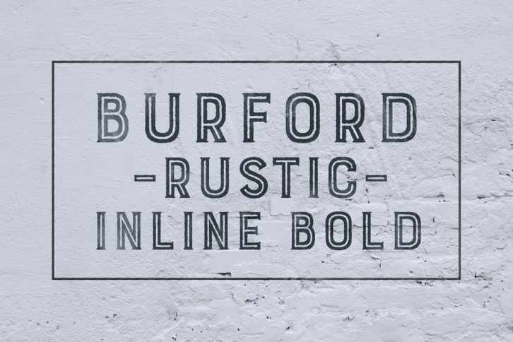 Burford Rustic Inline Bold Font Download