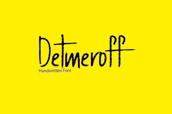 Detmeroff - Unique Handwritten / Display Font Font Download