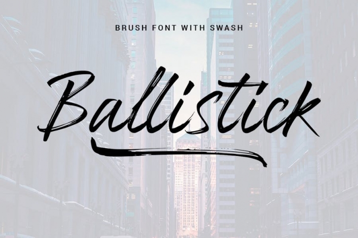 Ballistick - Brush Font with Swash Font Download