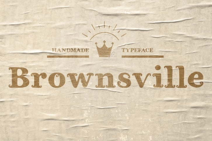 Brownsville - Handwritten Vintage Typeface Font Download